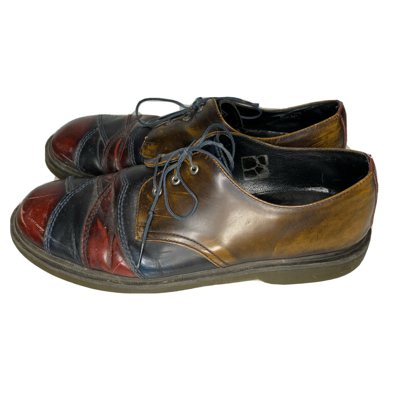 Dr. Doc Martens Stax 3-Eye Bandage Brown Oxford Shoes Size 13 UK 12