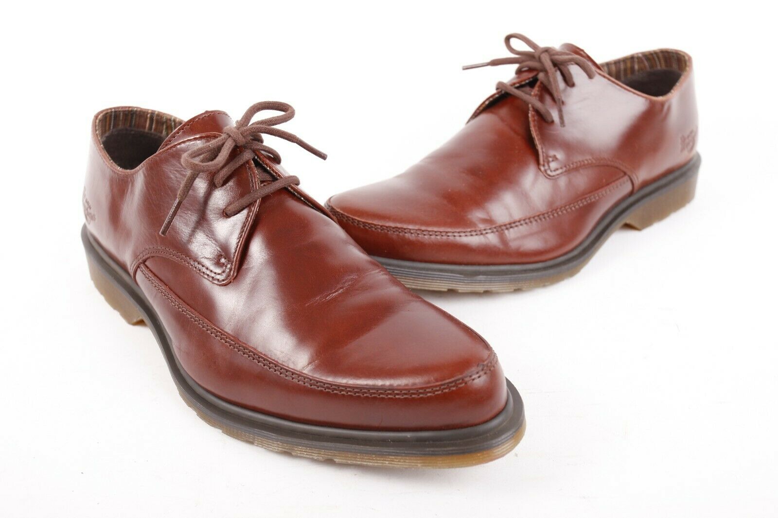 DR DOC MARTENS Willis Creeper Burgundy Leather Dress Shoes Mens UK 10 US 11