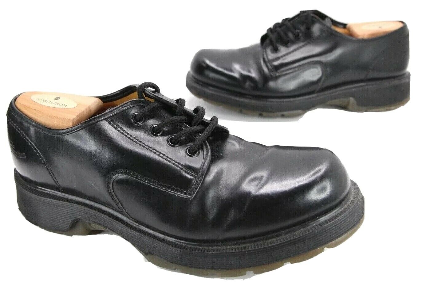 Dr. Martens Vintage NP9C Oxford Shoes Size 9 Smooth Black Made in England