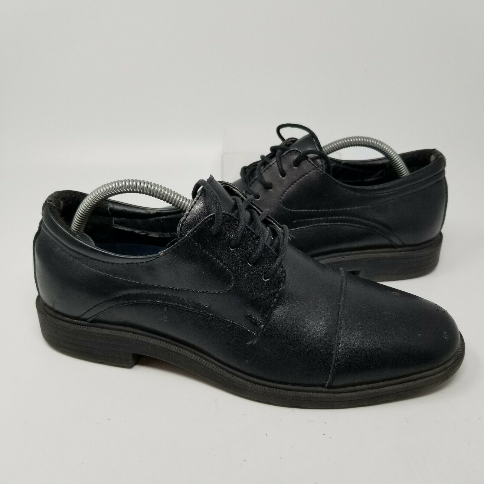 Dr. Scholls Black Leather Lace Up Cap Toe Dress Oxford Shoes Men Size 9 W