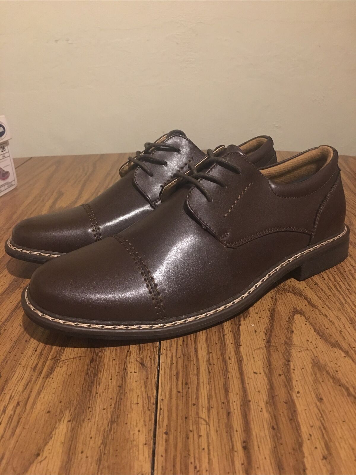 Dr. Scholls Dress Shoes, Men’s Sz 8, Brown,Leather,Cap Toe, Lace Up