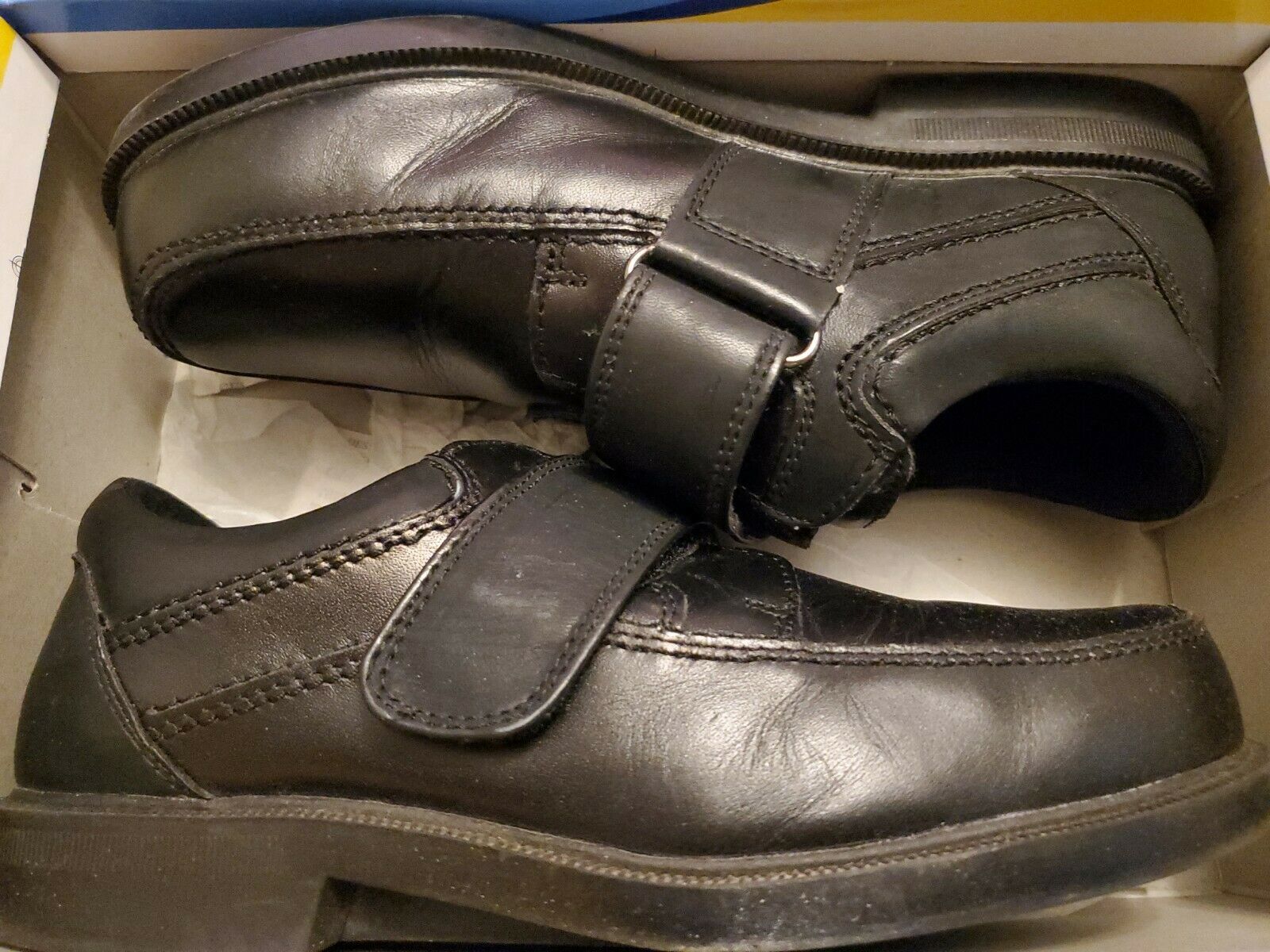 Dr. Scholls Mens One Strap Black shoes size 7.5 D Dress Shoe