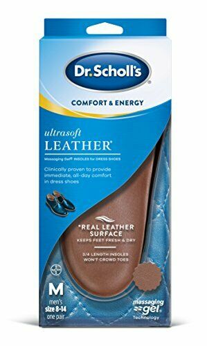 Dr. Scholl's Ultrasoft Leather Insoles for Dress Shoes (Men's 8-14) // All-Da...