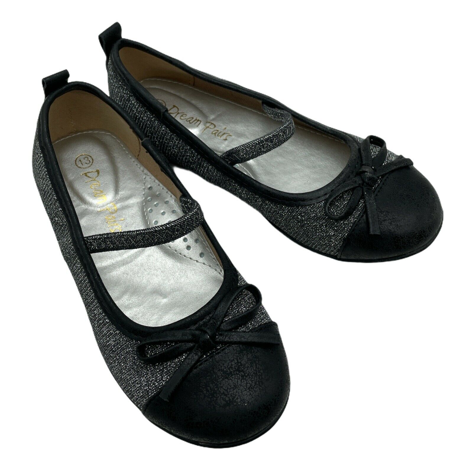DREAM PAIRS Girls Ballerina Dress Shoes Mary Jane Flats Black Size 13 Little Kid