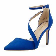DREAM PAIRS Womens Ankle Strap Pump Shoes High Heel Pointed Toe Pump Dress Shoes