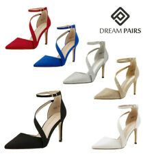 DREAM PAIRS Womens Ankle Strap Pump Shoes High Heel Pointed Toe Pump Dress Shoes