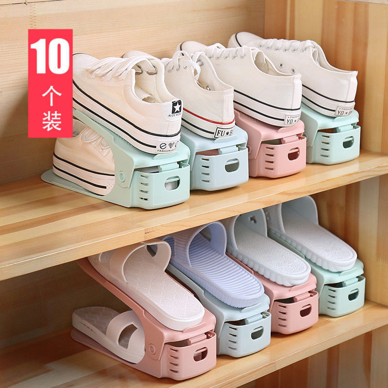Durable Adjustable Shoe Organizer Footwear Support Slot Space Saving Cabinet Closet Stand Shoes Storage Rack Shoebox