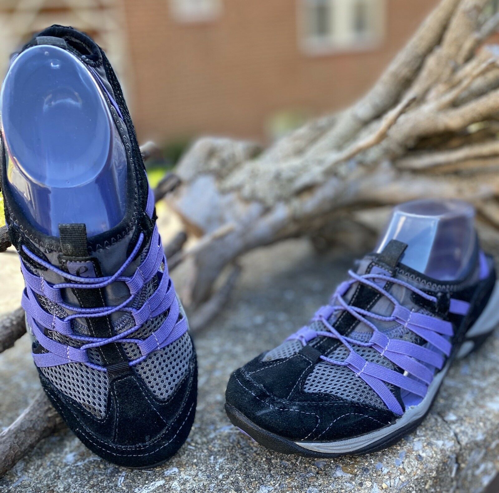 Easy Spirit Explore 24 Walking Hiking Athletic Shoes Size 8.5 Womens Blue Black