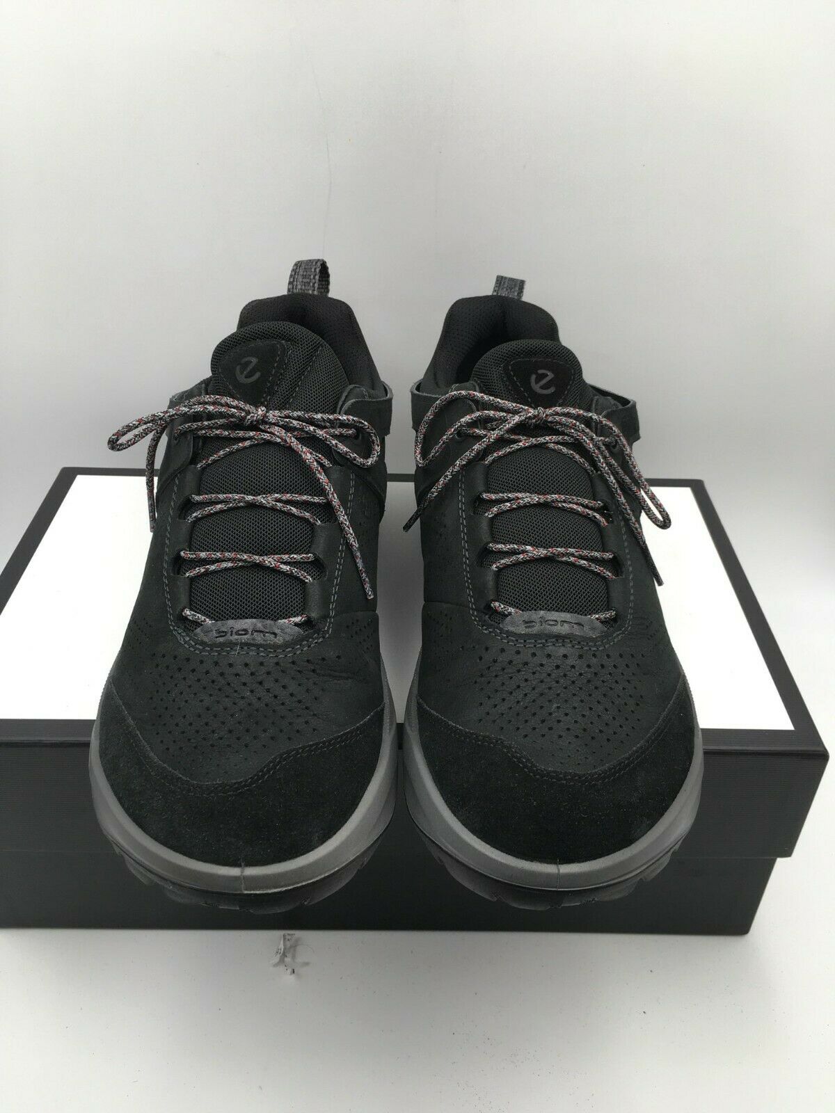 ECCO Biom 2GO GTX Sneakers Walking Shoes Black Nubuck Mens Size 45 EU/11-11.5 US