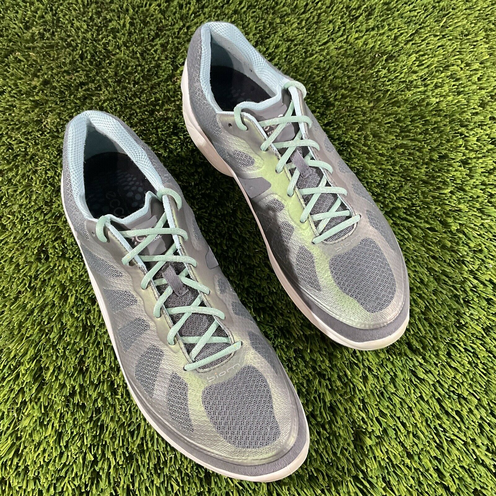 Ecco Biom Fjuel Racer Women's Sz 40 US 9/9.5 Green Gray Iridescent Running Shoes
