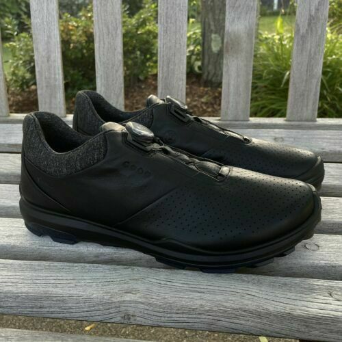 Ecco Biom Hybrid 3 Golf Shoes Men's Size 10 Yak Leather BOA Extra Width, Black