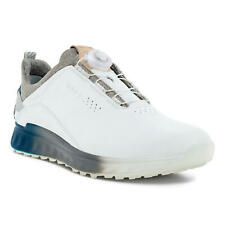 Ecco Men's S-Three Spikeless Boa Golf Shoes - 10291460061 - White/Seaport - New