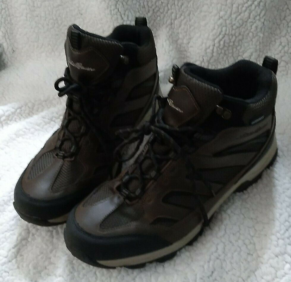 Eddie Bauer Men's Graham Hiking Boots Leather Waterproof - Brown, Size 10.5