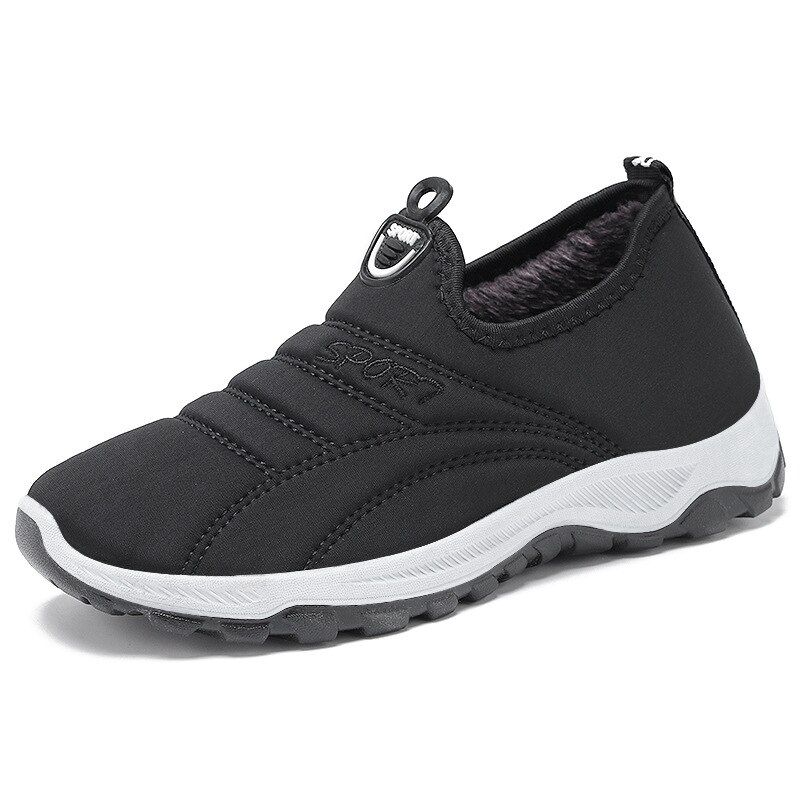 Elders walking shoes soft material wide toes sneakers winter warmproof footwears z410