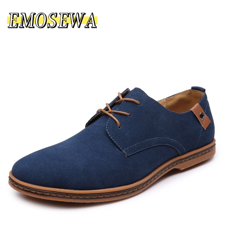 EMOSEWA High quality Big size Casual Shoes Men Fashion Business Men Casual Shoes Hot sale Spring Breathable Casual Men Shoes