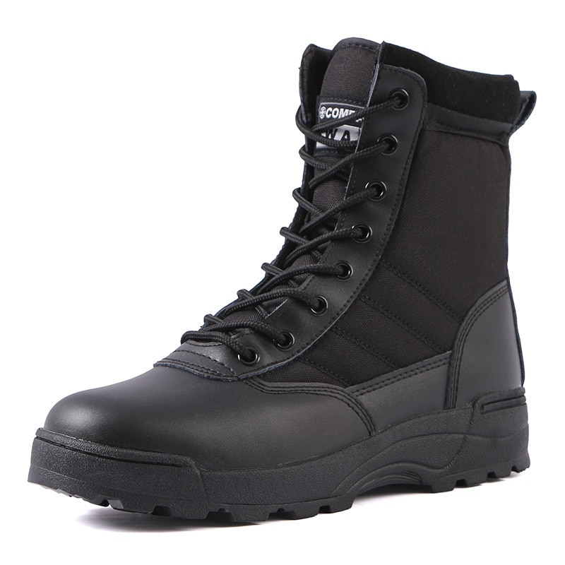ERENEJIAN Men's Work Indestructible Boots Outdoor Tactical Combat Botas Hombre Casual Breathable Hiking Climbing High Top Shoes