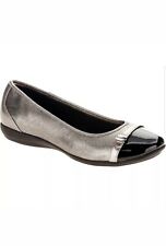Faded Glory Women's Casual Silver / Black Shoes W / Buckle Size 7.5 to 10