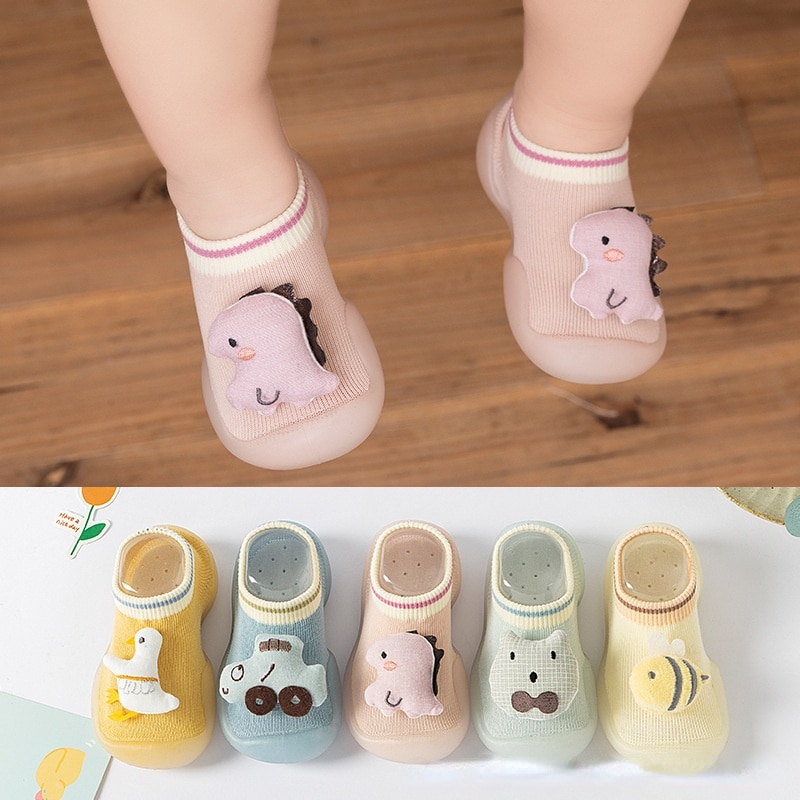 Fashion Baby Girl Shoes Baby Shoes Unisex Newborn Infant Cartoon Relief Toddler Sole Anti-slip First Walkers Socks Shoes