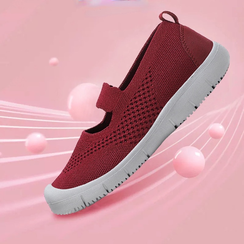 Fashion Ladies Summer Breathable Mesh Flat Shoes Casual Sports Shoes Non-slip Casual Women's Shoes Zapatillas Nike Mujer Sneaker