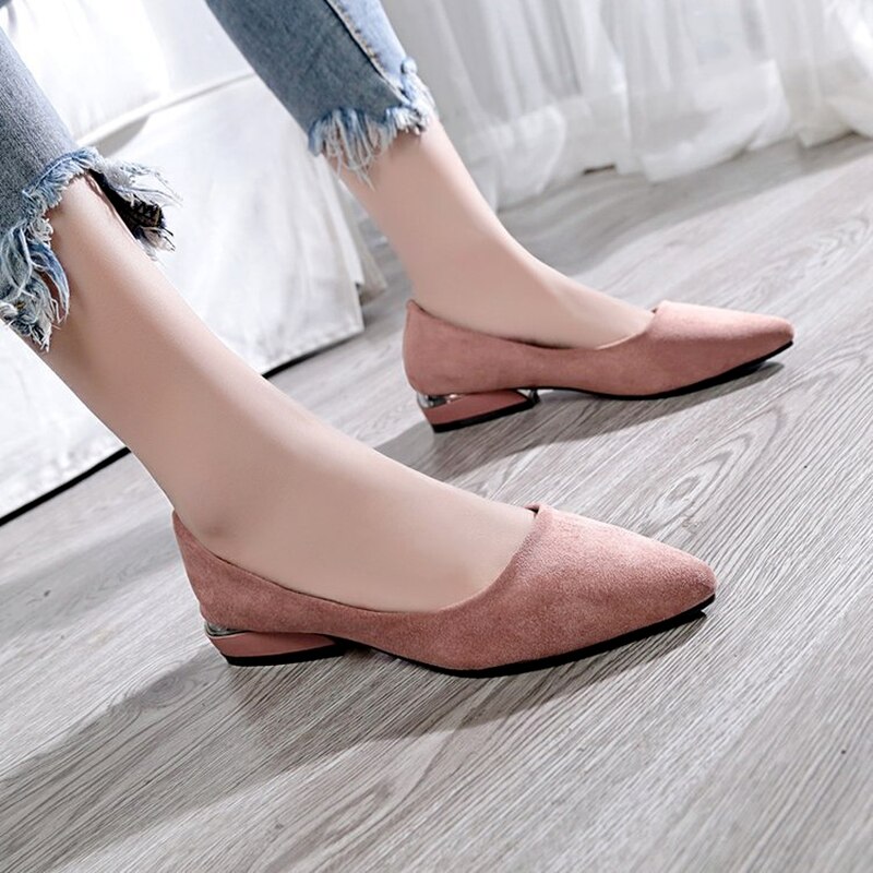 Fashion single shoes 2022 new women's shoes spring pump flat shoes women's low-heel fashion shoes