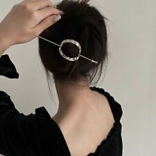 Fashion Women Hair Accessories Clips Stick Bun Holder Geometric Hairpin Metal
