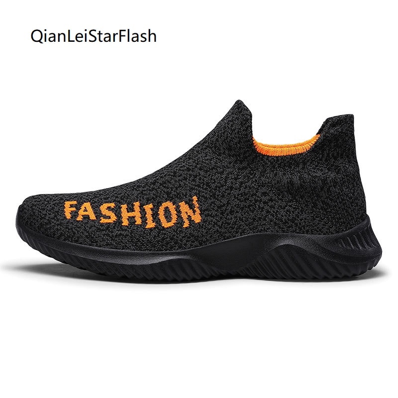 Fashion Women Men Sock Sneaker Breathable Fashion Couple Slip On Lightweight Sneakers For Men Loafers Walking Shoes Without Lace