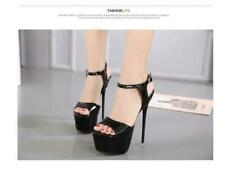 Fashion Women Super High Heels Platform Pumps Ankle Strap Stiletto Sandals Shoes