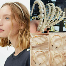 Fashion Women White Pearl Headband Hairband Hair Band Hoop Hair Accessories Gift