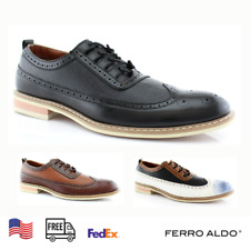 Ferro Aldo Wingtip Oxford Brogues Comfortable Men's Dress Shoes Perforation