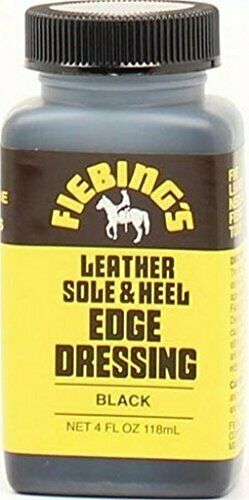 Fiebing's Leather Sole & Heel Edge Dressing - Shoe Shine Finish - Black - 4 oz