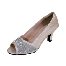 Floral Noemi Women's Wide Width Rhinestone Slip-On Heeled Dress Shoes