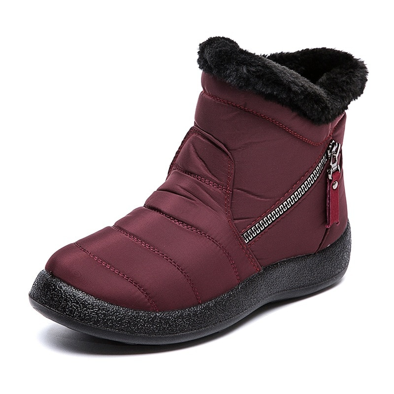 For Winter Fashion Warm Woman Boots Keep Warm Slip On Flat Boot Female Short Woman Shoes Casual Shoes Plush Footwear Snow Boots