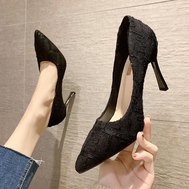 French high-heeled women's fine heels women's 2021 new spring and autumn fashion shoes heels women women shoes high heel