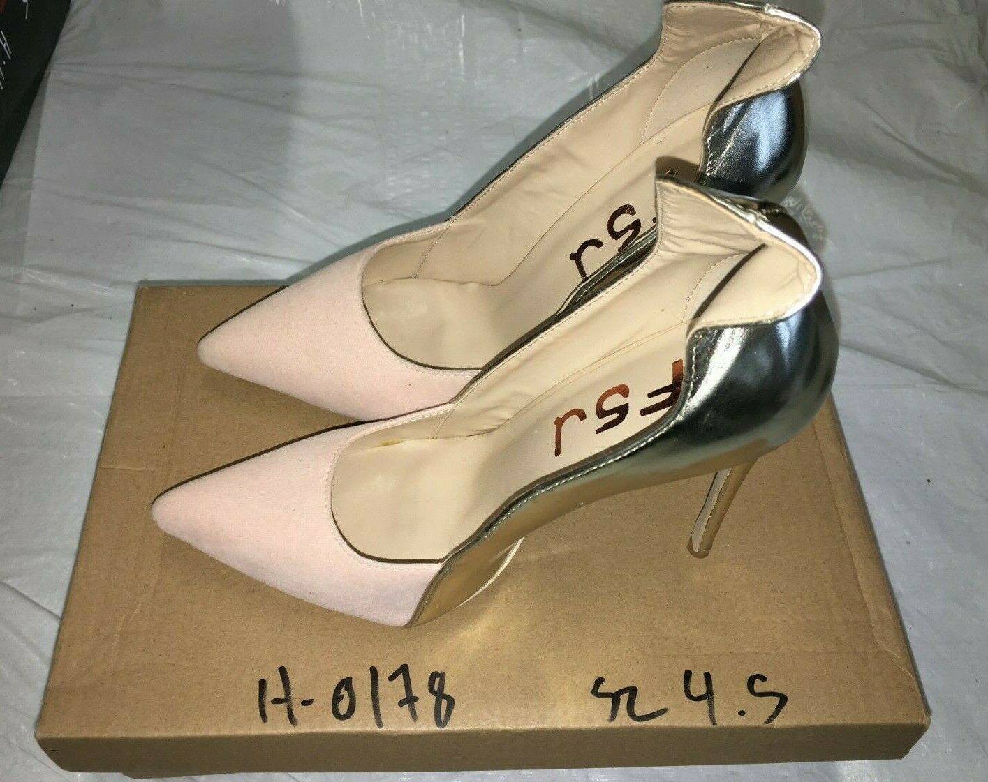 FSJ Women's Shoes Multicolor, Pointed Toe, High Heels, Size 4.5
