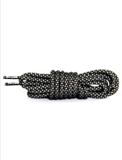 FULLY LACED ROPE SHOE LACES REPLACEMENT FOR ADIDAS YEEZY PIRATE BLACK SHOELACES
