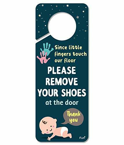 Fun-Plus Please Take Your Shoes Off - Remove Your Shoes Sign - Plastic Door K...