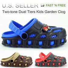 Garden Clogs Shoes For Boys Kids Toddler Slip-On Casual Two-tone Slipper Sandals