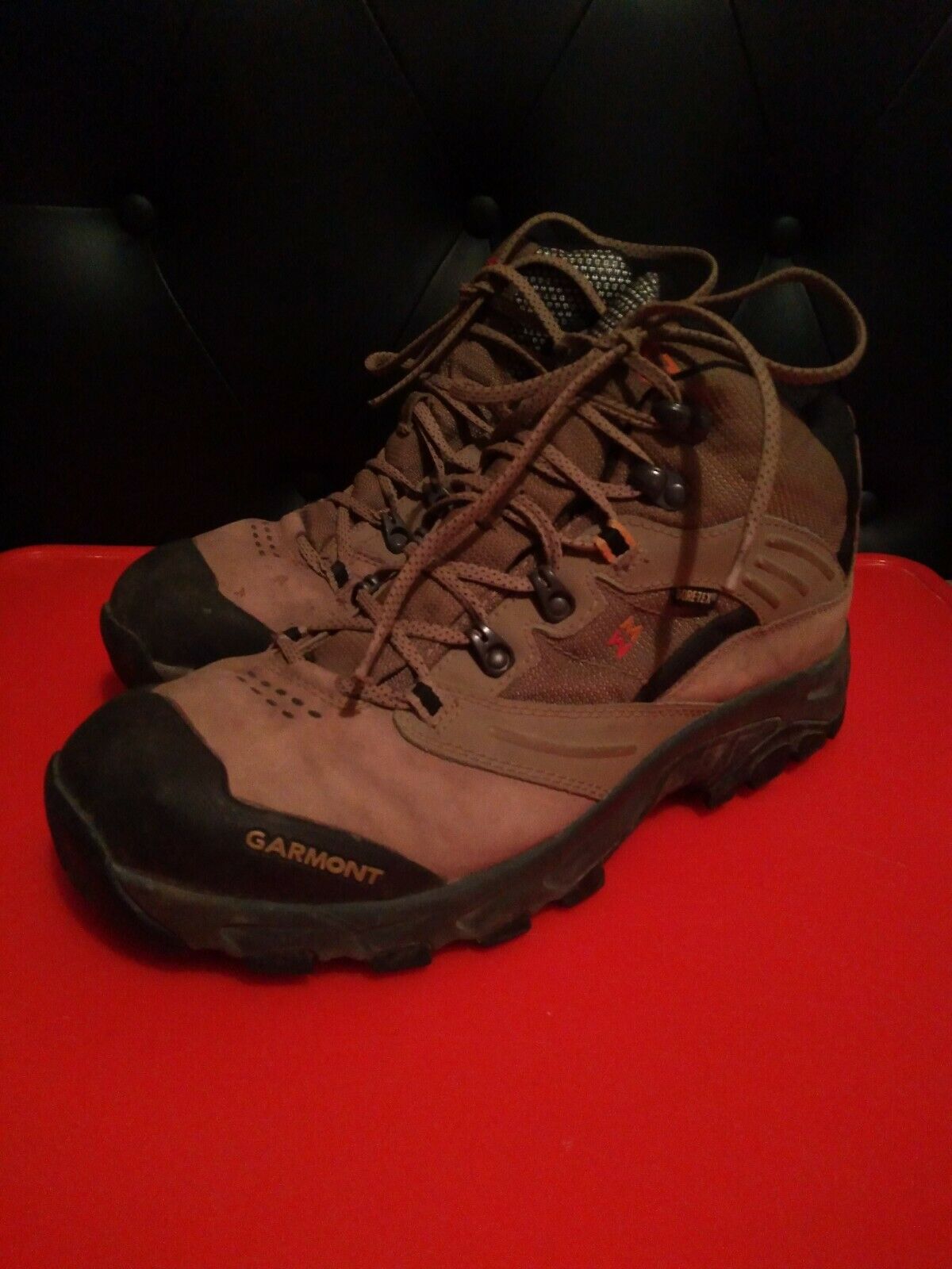 Garmont Goretex Leather Hiking Boots Men's 10.5D Medium Width Brown EUC