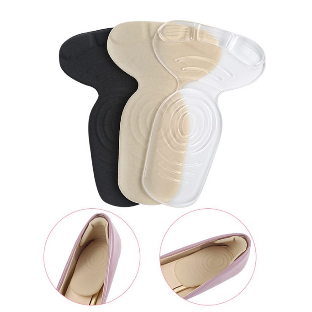Gel Insoles For High Heel Shoes Women T-Shape Anti-Slip Soft Sponge Half Pads Foot Heel Protector Inserts Clear Black Cushions