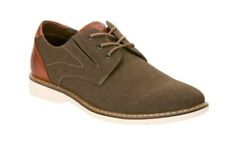 George Men's Casual Brownish Gray Memory Foam Lace-up Canvas Oxford Shoes: 7-13