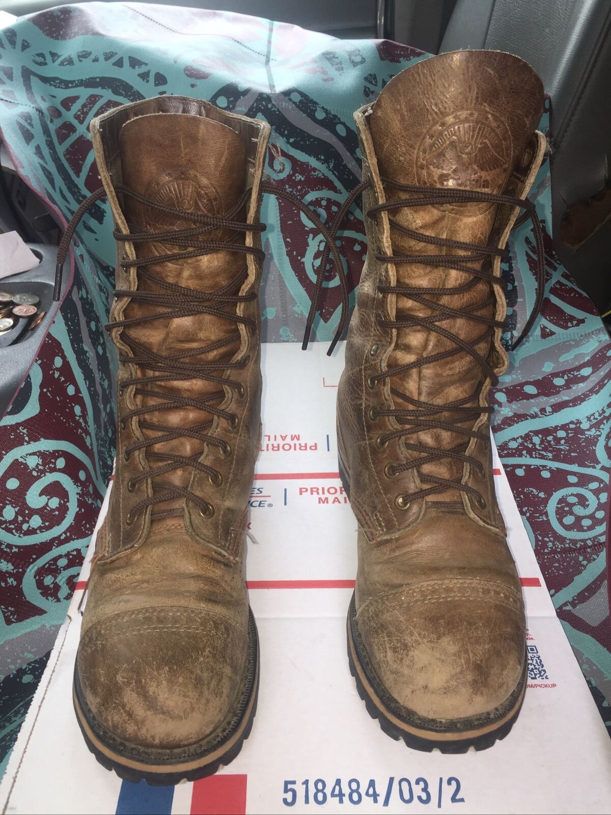 Georgia Men’s Hiking Brown Soft Toe Boots Size 7.5 M