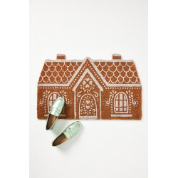 Gingerbread House Doormat By Anthropologie in Beige