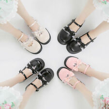 Girl Lolita Sweet Shoes Sandals Low Heels Japanese Kawaii Faux Leather Shoes
