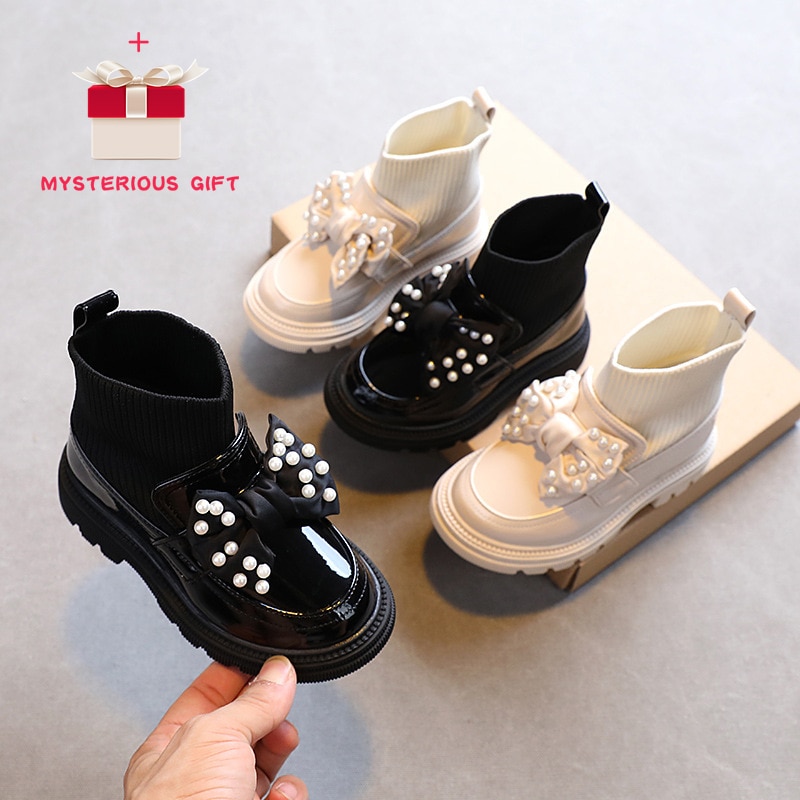 Girls Bootie Children's Autumn Boots with Shaft Panel Casual Dress Slip-On Fashion Warm Winter Shoes Toddler Boots For Kids
