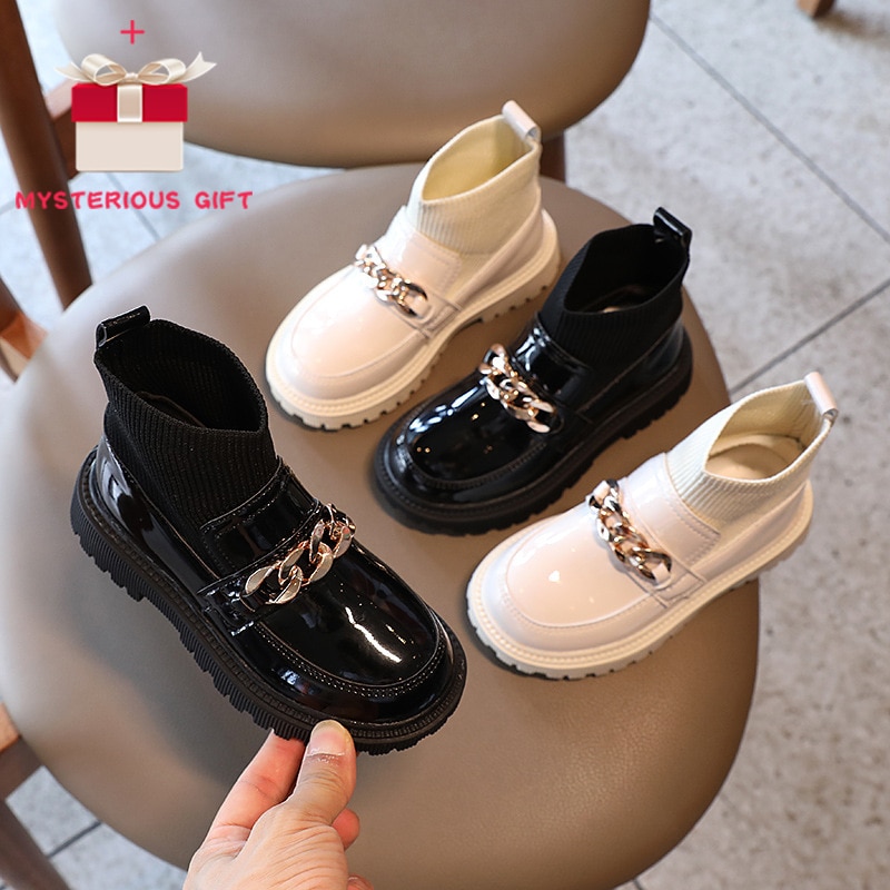 Girls Boots Children‘s Autumn Booties with Shaft Panel Casual Dress Slip-On Fashion Warm Winter Shoes Toddler Boots For Kids