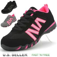 Girl's Casual Sneaker Athletic Tennis Shoes Walking Running Lace-Up Suede Kids