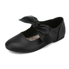 Girls Kid Slip On Flats Dress Shoes Strap Mary Jane Shoes Flat Shoes Size Black