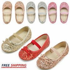 Girls Toddler Baby Flat Shoes Mary Jane Shoes Ballerina Flats Dress Party Shoes