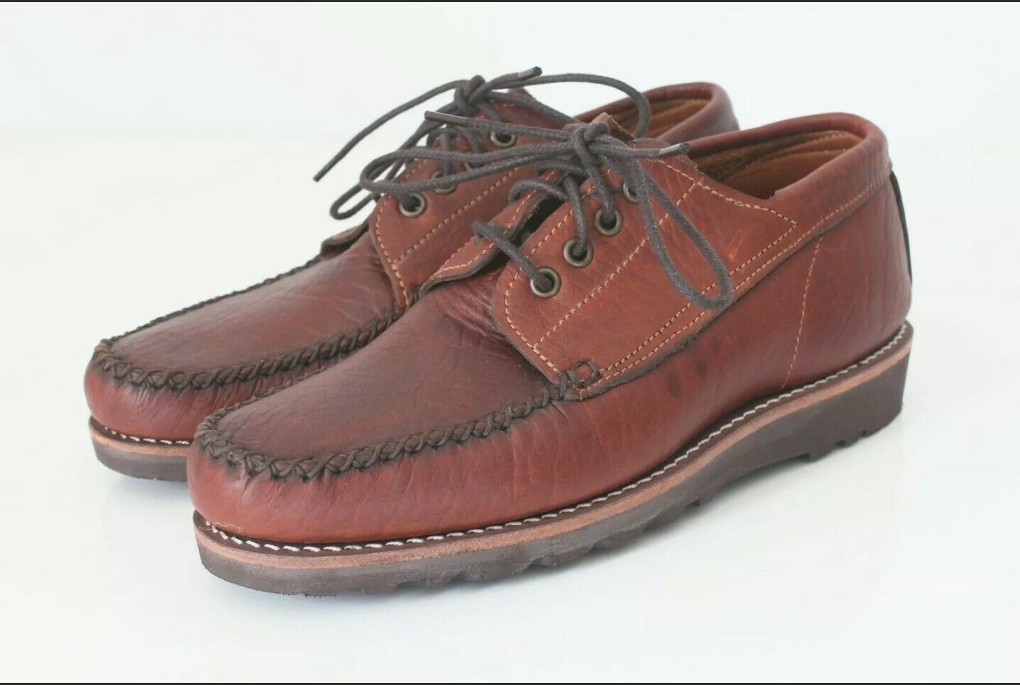GOKEY x Orvis NWOB Camp Shoes Moc Toe Wedge Sole Bison Leather USA Mens 12 D