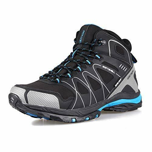 GRITION Mens Walking Boots Waterproof Running Hiking Boots Anti-Slip Outdoor ...